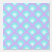 Papier Peint Blue and Pink Bubble Scallop Wallpaper (Recto)