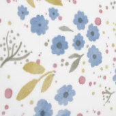 Papier Peint Blue Blossoms Watercolor Seamless Pattern (Couture)