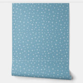 Papier Peint Blue Hearts & Dots Pattern – Cute Hand-Drawn Desig (Déroulement)