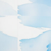 Papier Peint Blue Watercolor Brushstroke Vinyl Sheet (Couture)