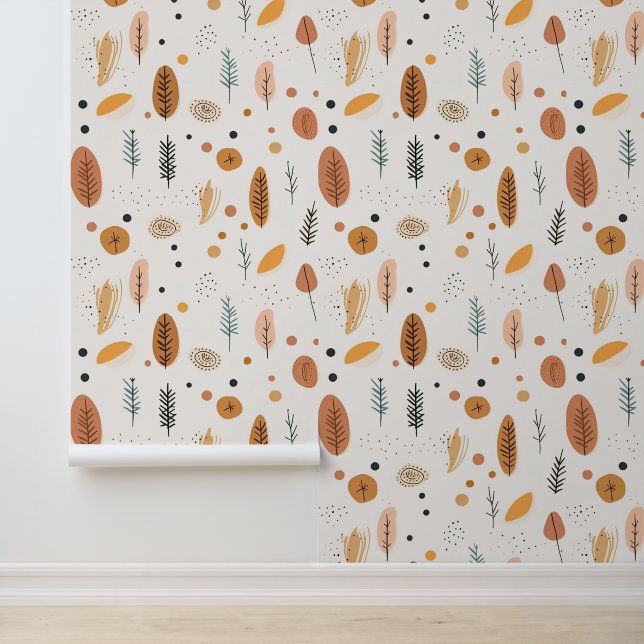 Papier Peint Boho Abstrait Retro Collection tendance (Application)