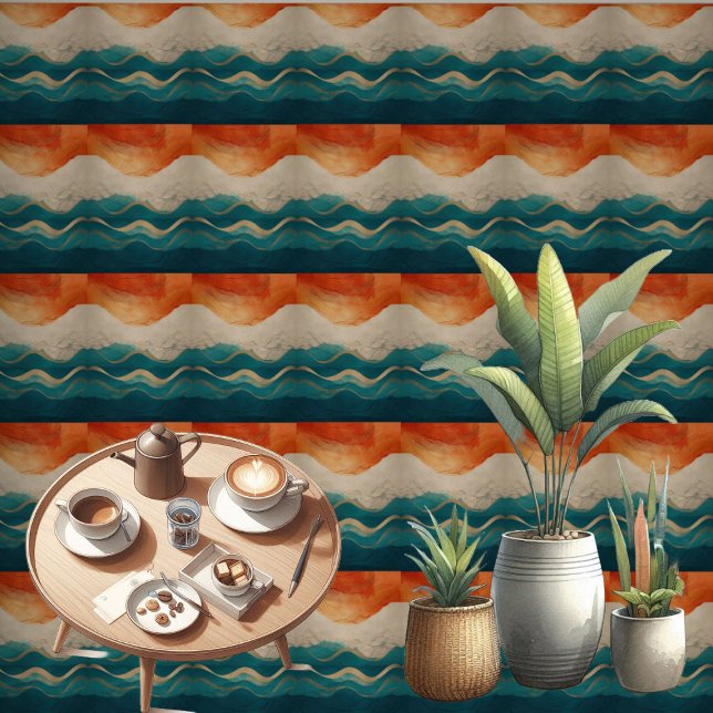 Papier Peint Boho Minimalist Sky Mountains Terrain Art Abstrait (Boho Minimalist Sky Mountains Terrain Abstract Art Wallpaper
)