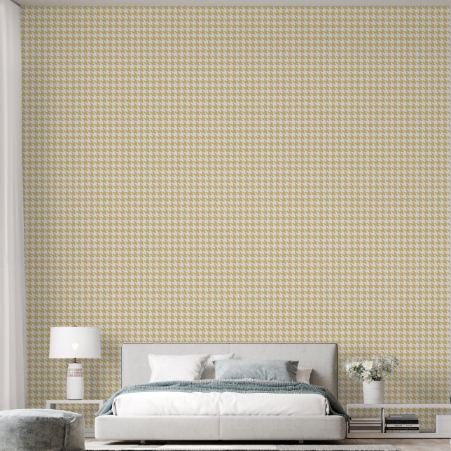 Papier Peint Boho  Moutarde Clair Cane de Chien (Chambre à coucher)