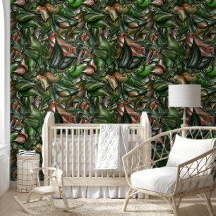 Papier Peint Bois Forêt Végétation et motif floral