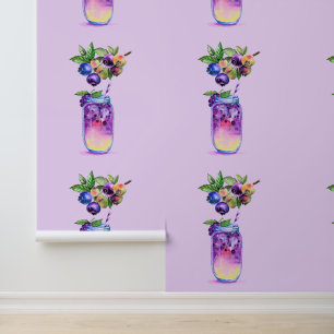 Papier Peint Boisson Blueberry fraîche