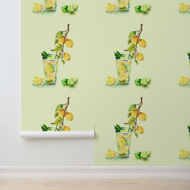 Papier Peint Boisson de jus de citron frais (Application)