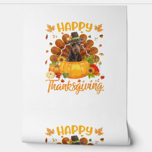 Papier Peint Bon thanksgiving Doberman Chien Turquie Citrouille
