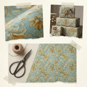 Papier peint Botanique Art Nouveau - Mint Green