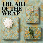 Papier peint Botanique Art Nouveau - Mint Green