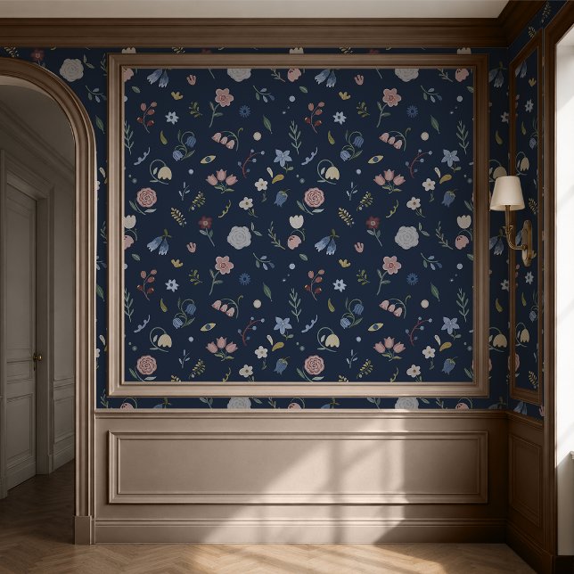 Papier Peint Botanique Cottagecore Scandinave (Créateur téléchargé)