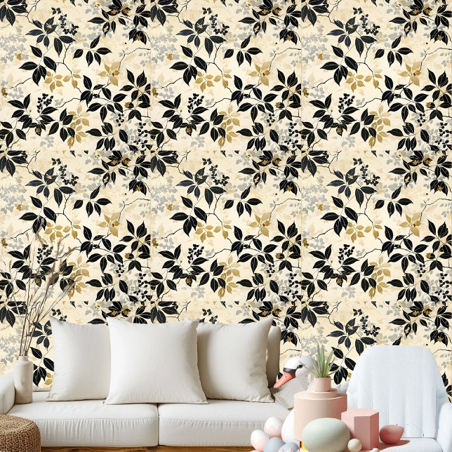 Papier Peint Botanique feuille forêt tropicale nature déco de v (Botanical leaves rainforest nature greenery decor wallpaper)