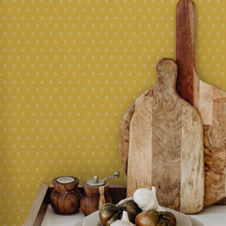 Papier Peint Botanique Jaune Chambre Vintage Cuisine Salle de b