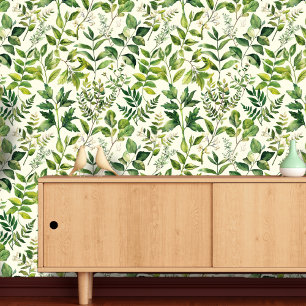 Papier Peint Botanique verte feuille