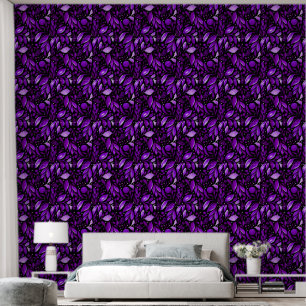 Papier Peint Botanique violette couleur violette violet-violet