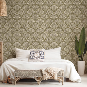 Papier Peint Bouche à feuilles chics Boho