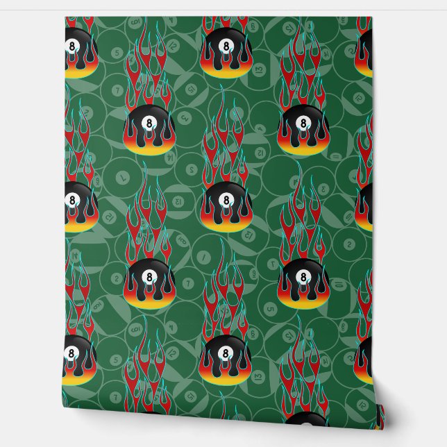 Papier Peint Boule verte à huit (Déroulement)