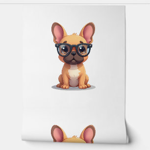 Papier Peint Bouledogue français portant des lunettes Copie