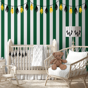 Papier Peint Bouteille vintage classique Vert & Blancs