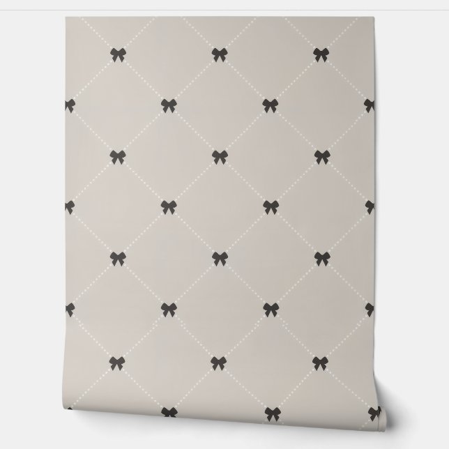 Papier peint Bow Motif - Mur élégant (Déroulement)