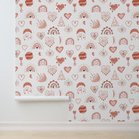 Brouiller | Terracotta Boho Heart Motif à thème