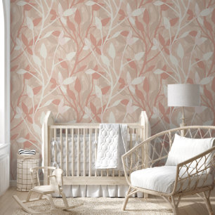 Papier Peint Brume de jardin doux couches botaniques de feuille