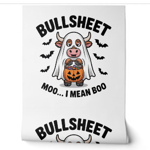 Papier Peint BULLSHEET Halloween Vache mignonne en fantôme