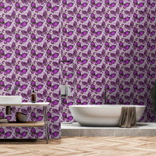Papier Peint BUTTERFLITS PURPLE sans faille