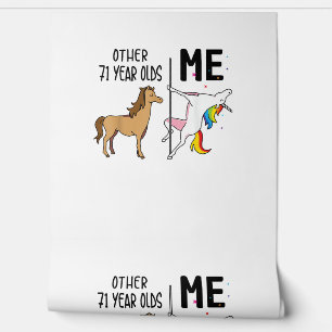 Papier Peint Cadeau de licorne autre 71 ans pour anniversaire e