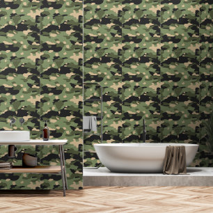 Papier Peint Camou vert