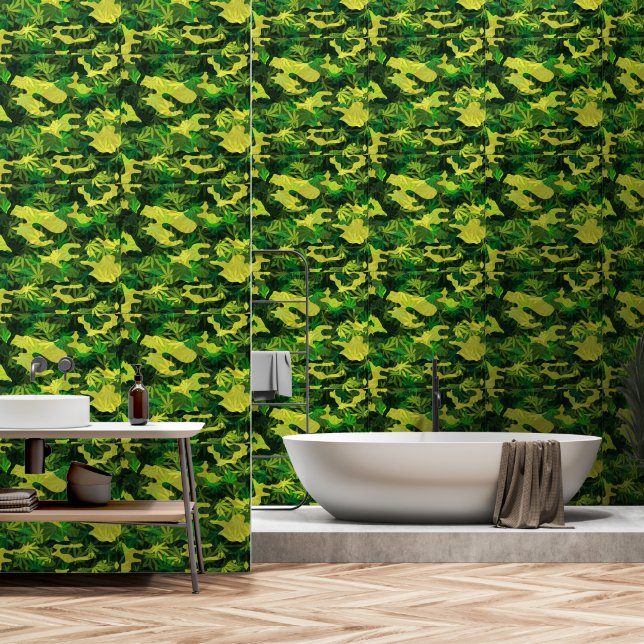 Papier Peint Camouflage de conception (Salle de bain)