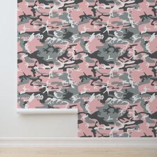 Papier Peint Camouflage rose et gris, Militaire, Armée