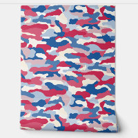 Camouflage rouge blanc et bleu