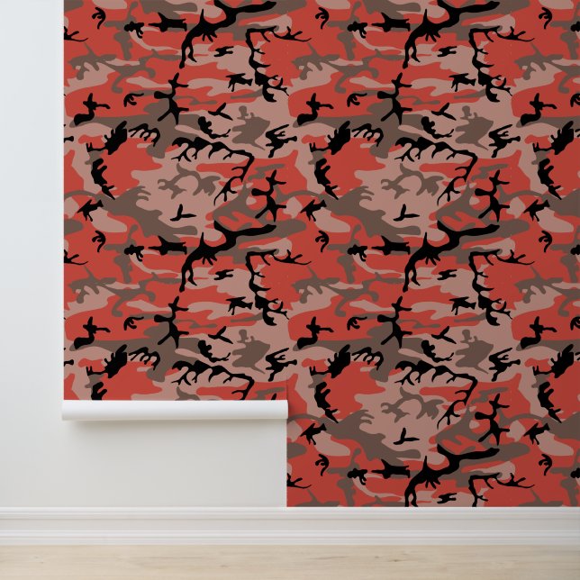 Papier Peint Camouflage rouge et Brown, Armée (Application)