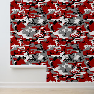 Papier Peint Camouflage rouge et gris, Militaire, Armée