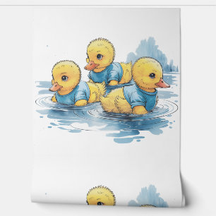 Papier Peint Canard en caoutchouc mou en bleu