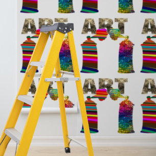Papier Peint Canettes en Spray coloré moderne Art Graphic Peel