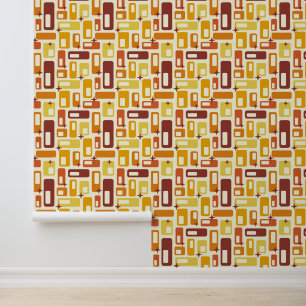 Papier Peint Capsule Jaune moderne du milieu du siècle rétro am