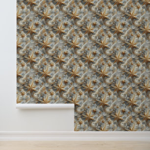 Papier Peint Capturer Art Hiver Scène & Cristaux de neige et de