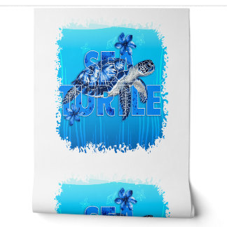 Papier Peint Carré de la mer bleue de tortue