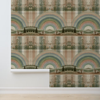 Papier Peint Carreaux Arc-en-Ciel