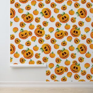 Papier Peint Carrelage cool Halloween citrouilles
