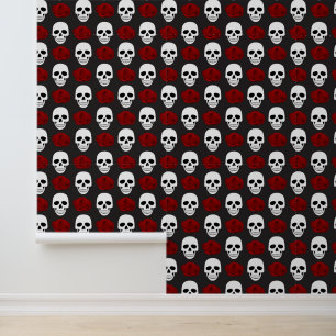 Papier Peint Carrelage éffrayant des crânes d'Halloween