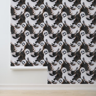 Papier Peint Carrelage fantôme d'Halloween éffrayant