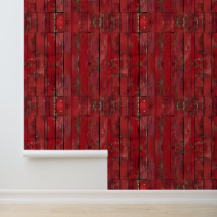 Papier Peint Carrelage motif en bois Faux Country