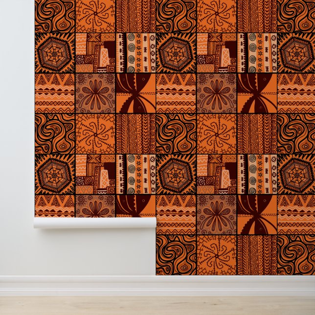 Papier Peint carrelé à thème africain (Application)