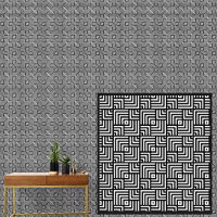 Carrés de chevauchement géométrique en noir sur bl