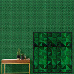 Papier Peint Carrés de chevauchement géométrique en noir sur ve<br><div class="desc">Papier peint Carré noir sur vert</div>