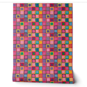 Papier Peint Carrés de mosaïques dynamiques
