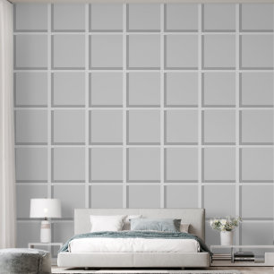 Papier Peint Carrés gris blanc lattice gris