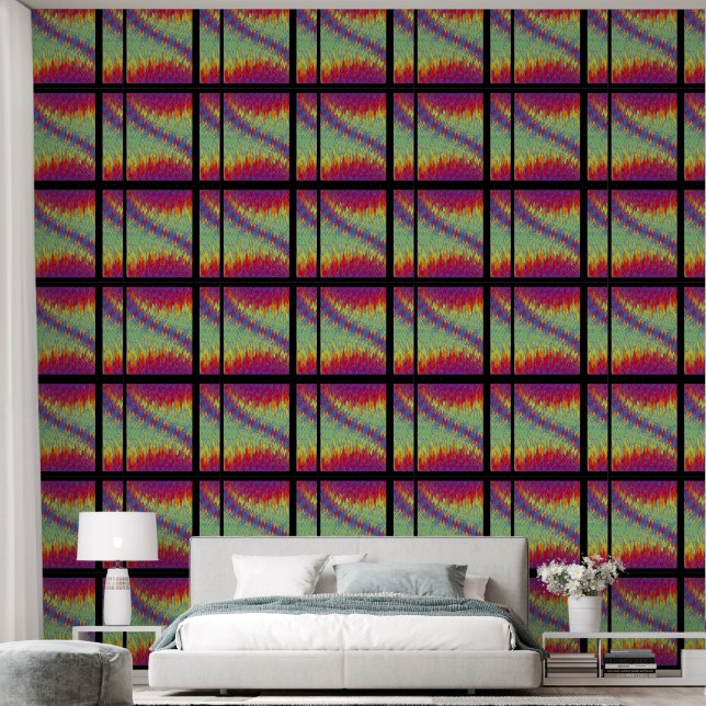 Papier Peint Carte postale ZIG ZAG 5 (Chambre à coucher)